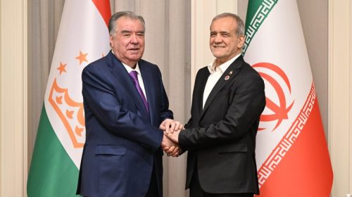 Президенти Ҷумҳурии Тоҷикистон Эмомалӣ Раҳмон бо Президенти Ҷумҳурии Исломии Эрон Масъуди Пизишкиён мулоқот намуданд