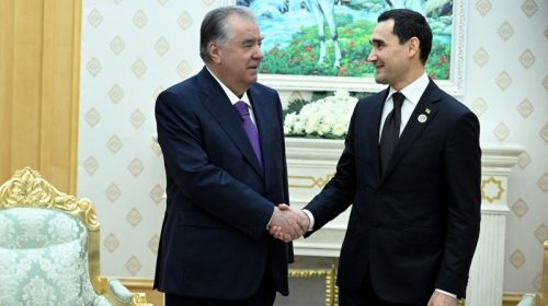 Президенти Ҷумҳурии Тоҷикистон Эмомалӣ Раҳмон бо Президенти Туркманистон Сердар Бердимухамедов мулоқот намуданд